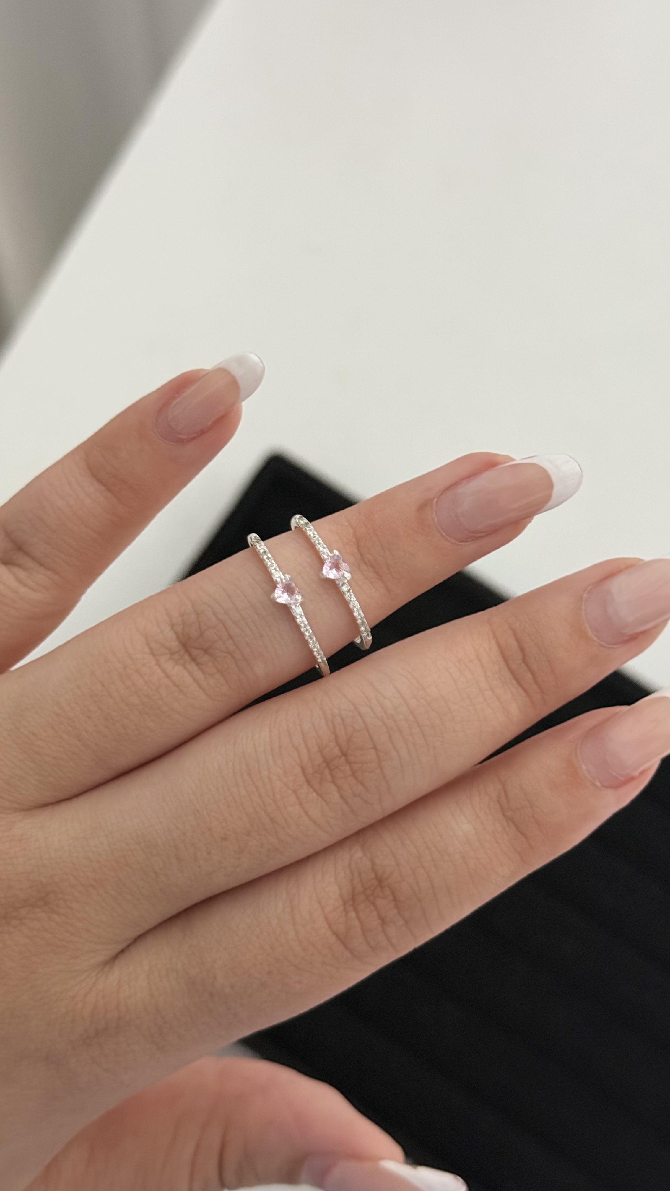 solitário coração cravejado P